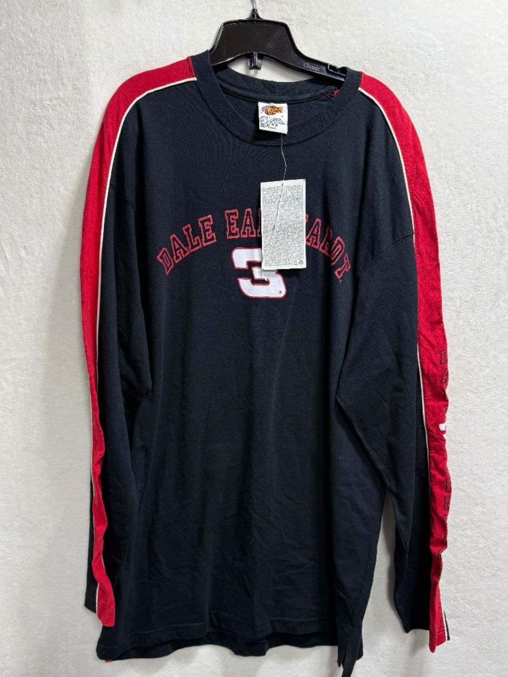 VTG Dale Earnhardt Shirt Adult XL Black Long Sleeve Winners Circle Crew Neck Tee